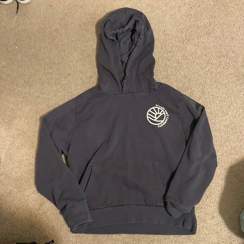 ONEIL rarely worn grey hoodie with design girls large
